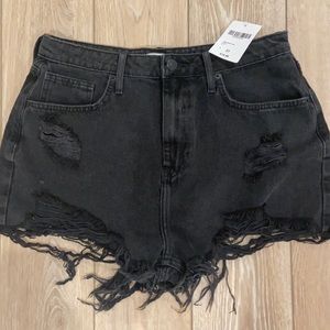 black denim forever 21 high waisted jean shorts. NEW WITH TAGS! size: 31